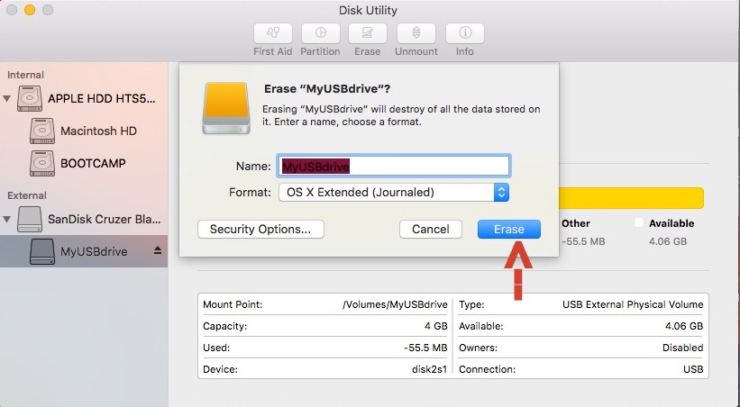which usb format for mac